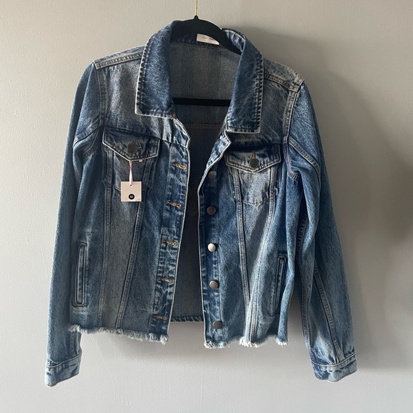 James Ascher Denim Jacket with Embroidered Bee- size M - Picture 3 of 6